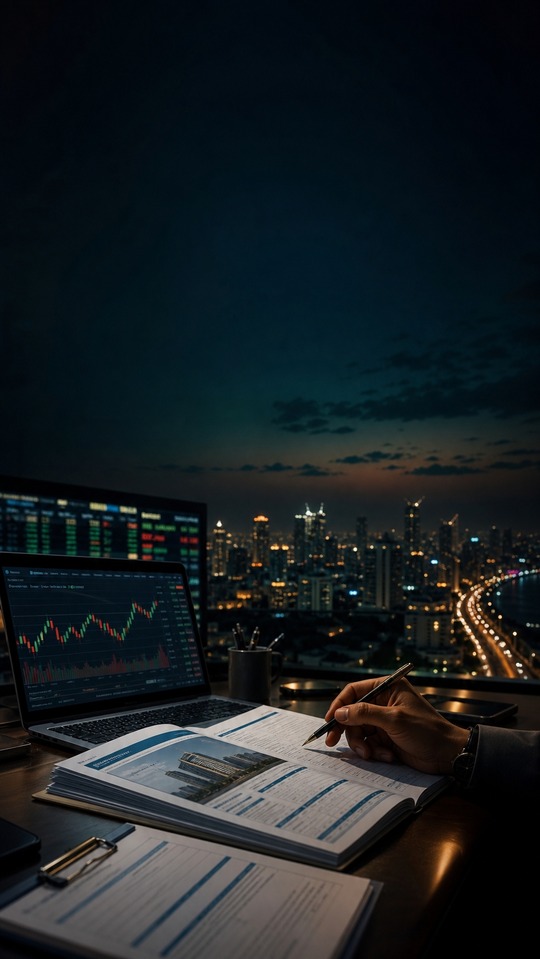 Kusumgar IPO GMP Trading Aesthetic - 4K Background