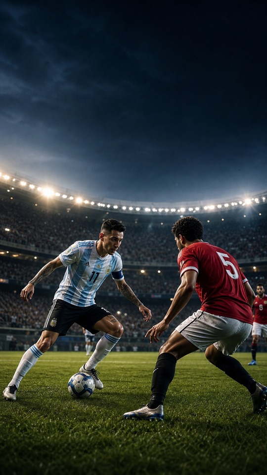 Argentinien vs. Ägypten WM-Duell - 4K Handy Wallpaper