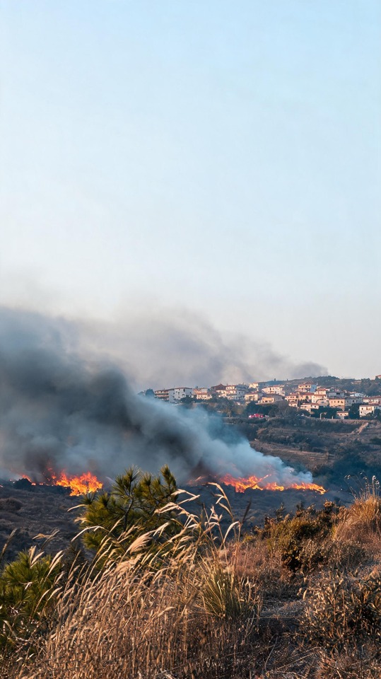 Viento Wildfire Dramatic Smoke - 4K Wallpaper
