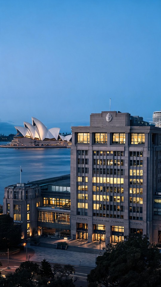 Zinsprognose Australien: Sydney Harbour 4K Hintergrund