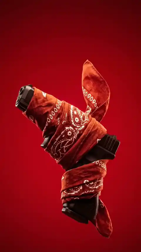 Edgy Red Bandana Gun 4K Live Wallpaper