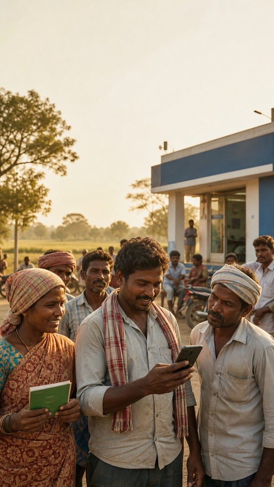 ఉప ధ Upadhi Laborers & Rural Digital India - 4K Backgrounds