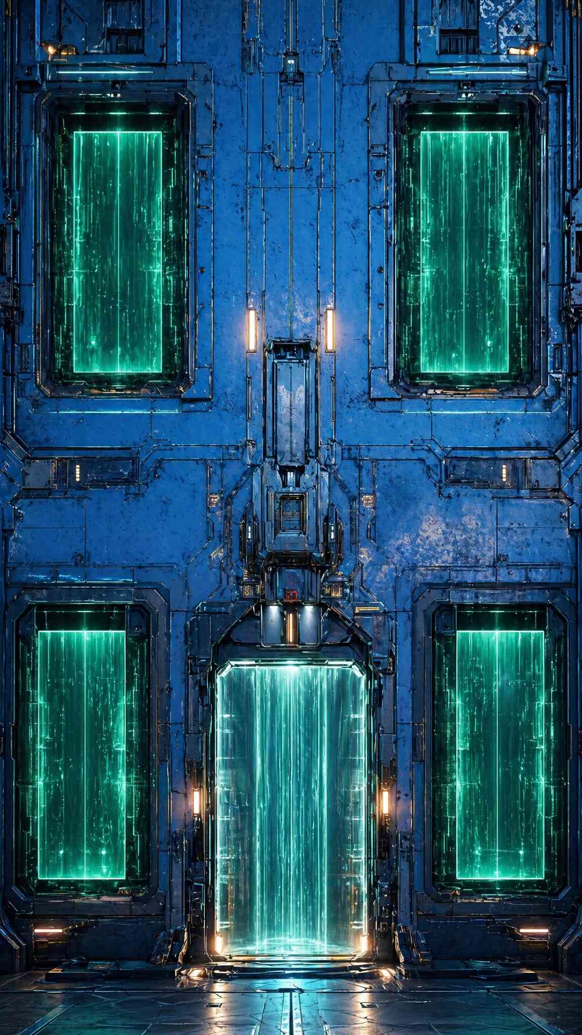 Futuristic Cyber Portal 4K Phone Wallpaper