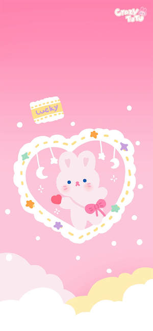 Lapin Rose Adorable - Fond d'écran 4K
