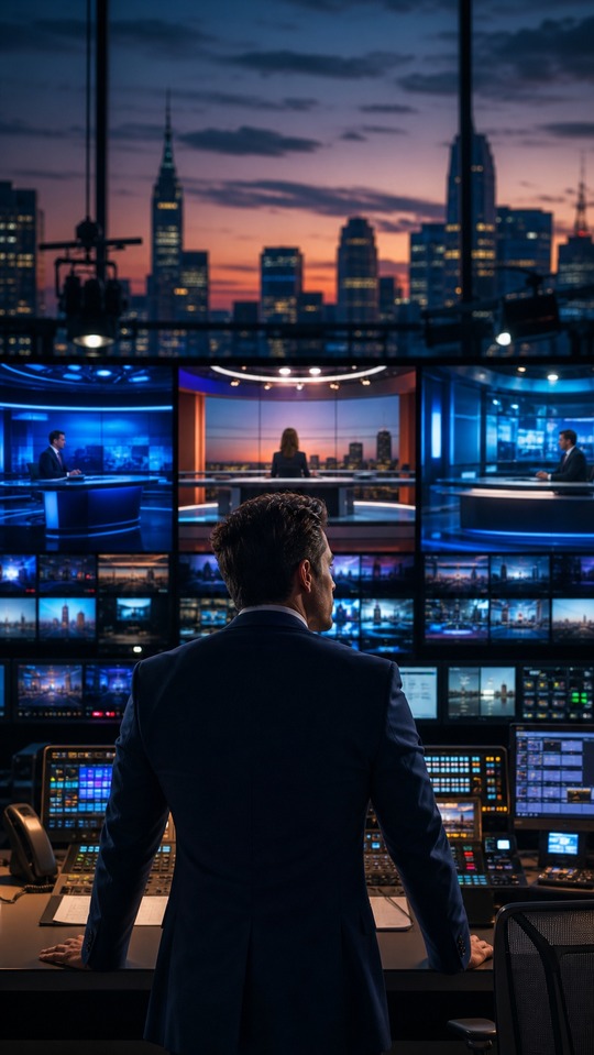 ABC NBC CBS Nachrichtenstudio - 4K Handy Wallpaper