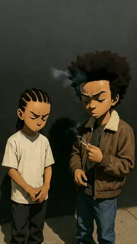 Boondocks Huey & Riley Urban Anime - Live Wallpaper