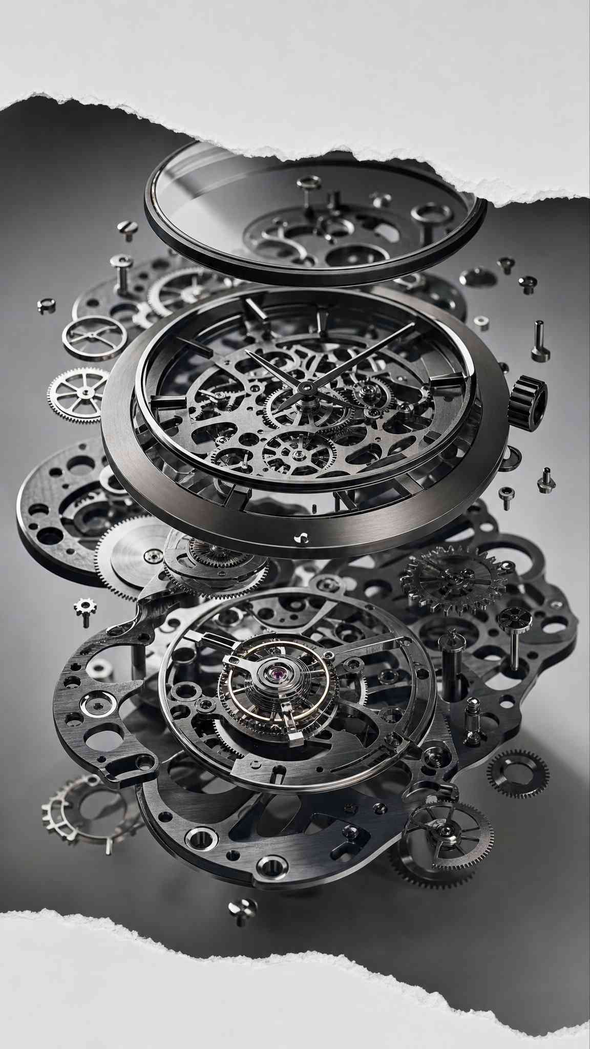 Mechanical Watch Movement - 4K Phone Background