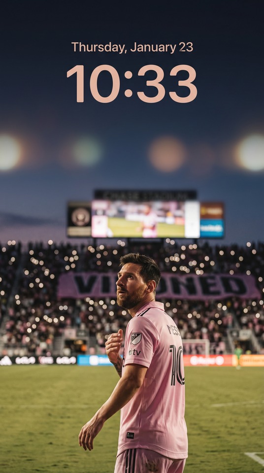 Lionel Messi Inter Miami - 4K Hintergrundbild