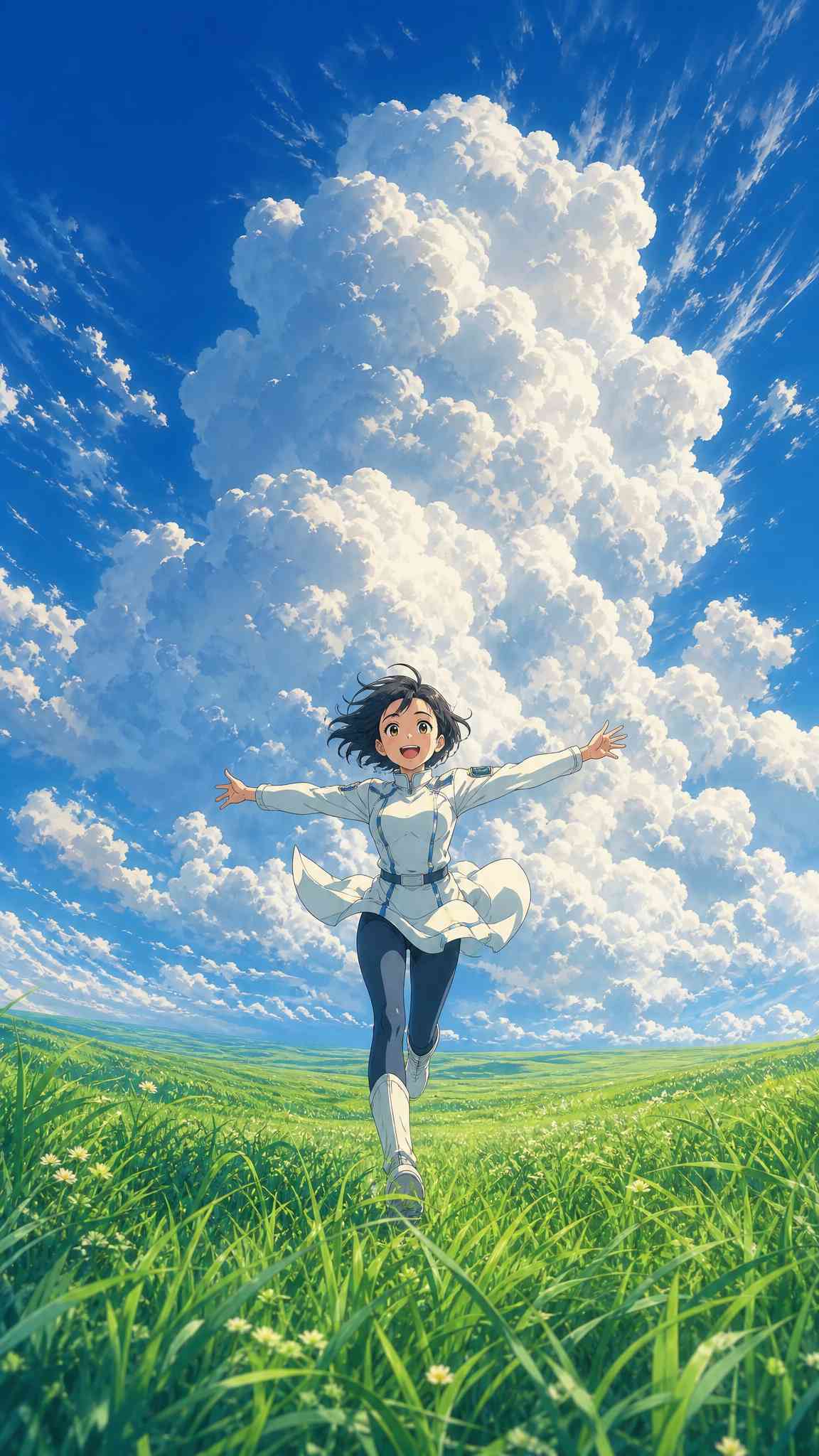 Anime Mädchen in der Natur - 4K Wallpaper