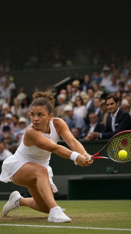 Paolini Tennis Player Wimbledon Shot - 4K Mobile Background