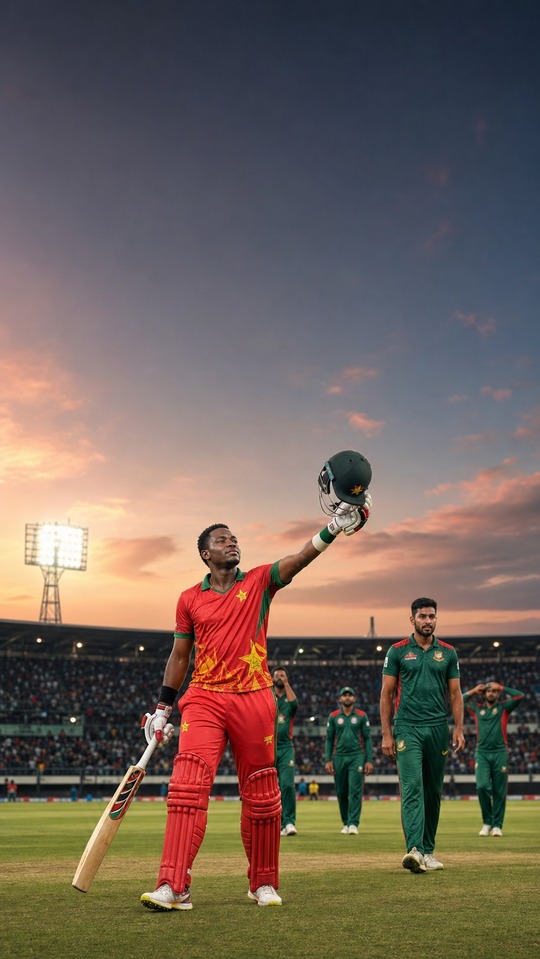 Zimbabwe vs Bangladesh Cricket Victory - 4K Backgrounds