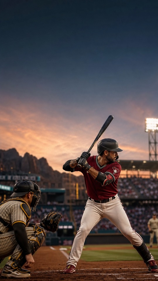 Dbacks Baseball Action - 4K Phone Wallpaper