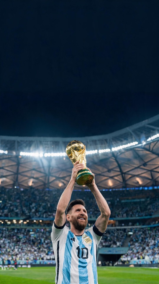 Lionel Messi Campeón del Mundo 2022 - Fondo de Pantalla 4K