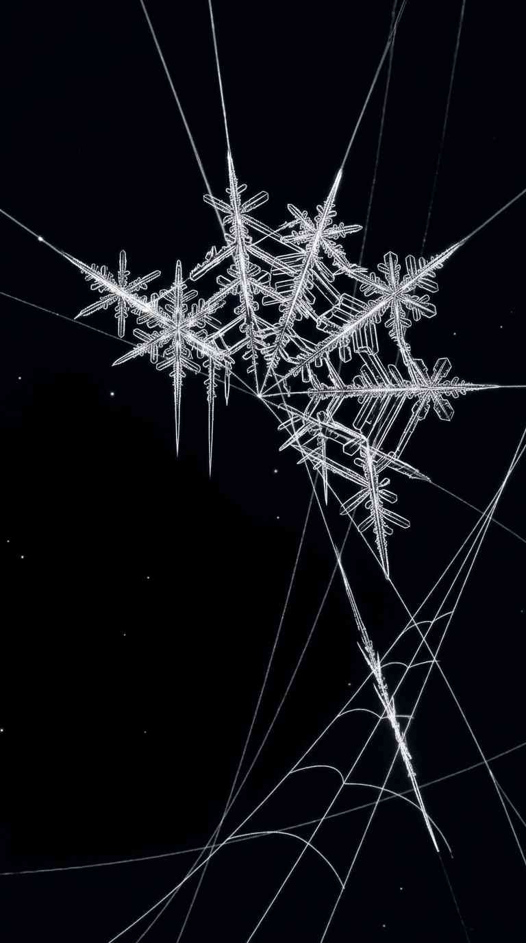 Macro de Flocon de Neige - Fond d'écran 4K