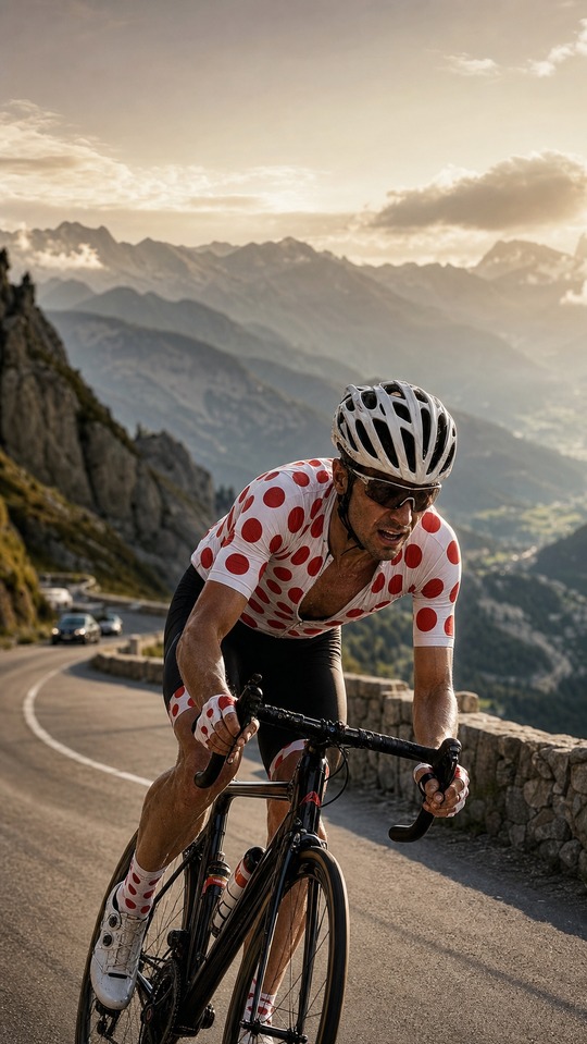Maillot à Pois Tour de France 2026 Cyclist - 4K Wallpaper