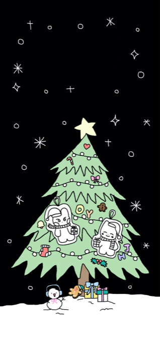 Weihnachtsbaum Illustration - 4K Handy Wallpaper