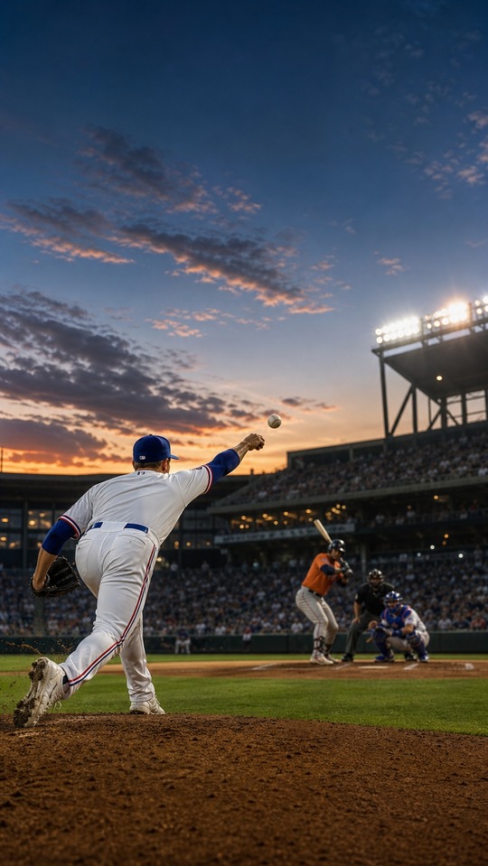 Astros vs Rangers Cinematic Pitch - 4K Wallpaper