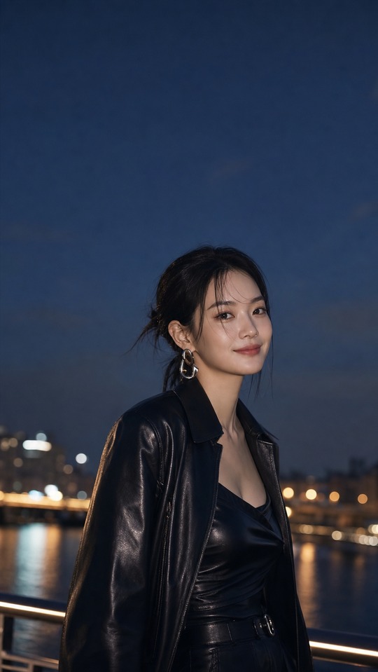 Shin Min-a Urban Chic - 4K Phone Background