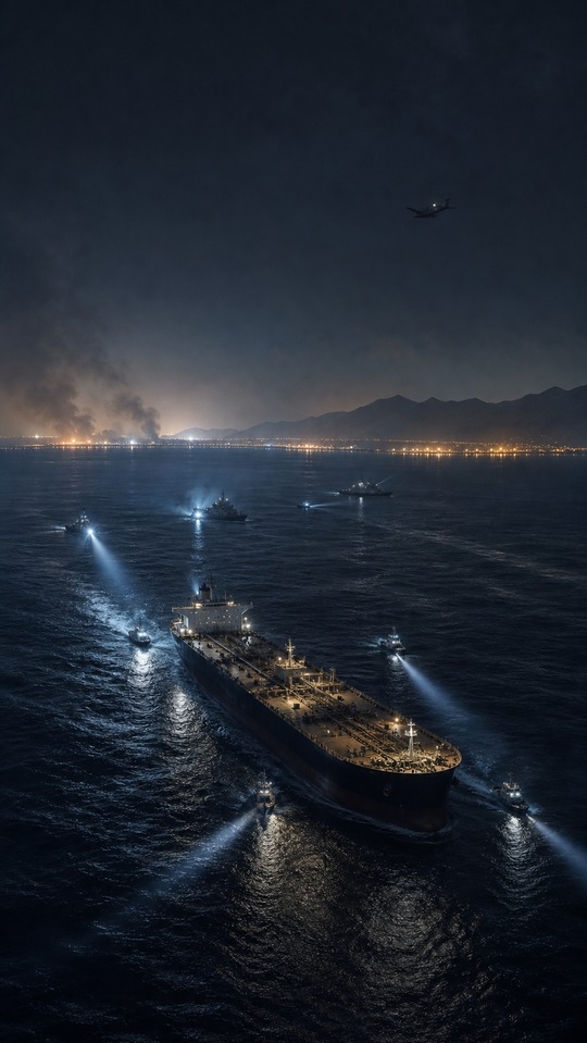 Iran Maritime Conflict Ship Escort - 4K Wallpaper