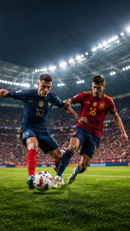 WM Ergebnisse: Frankreich vs. Spanien - 4K Wallpaper