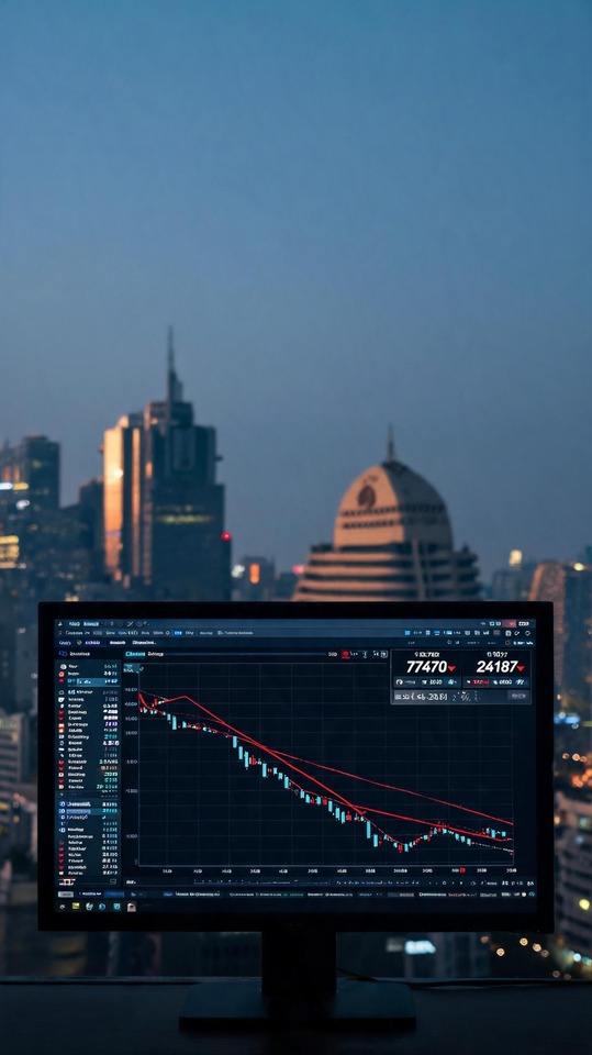 Sensex Index Trading Chart - 4K Phone Background