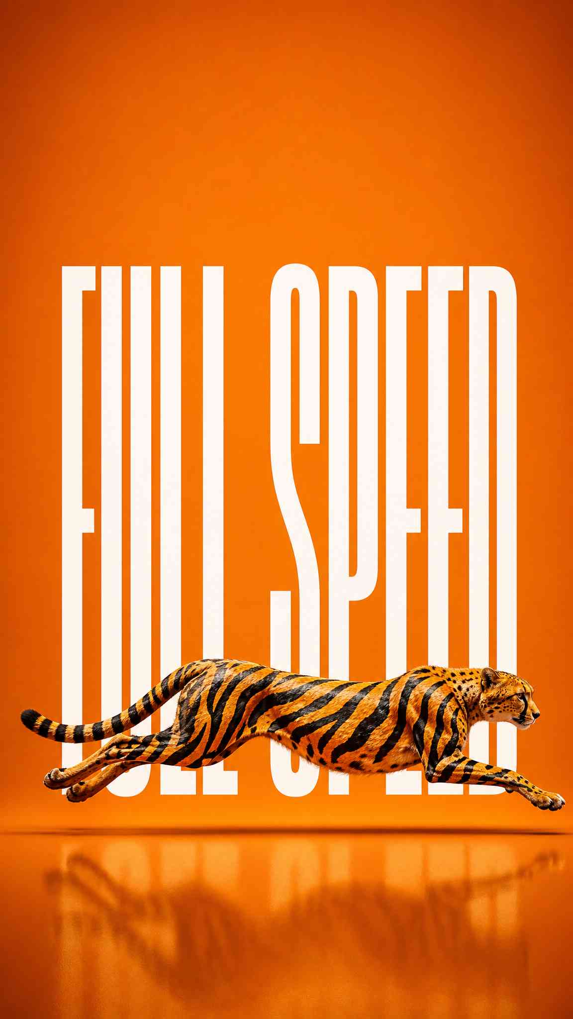 Full Speed Striped Cheetah Wallpaper