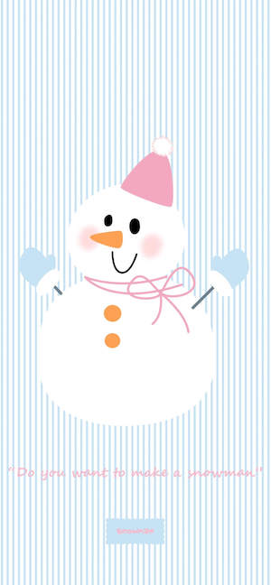 Schneemann Illustration - 4K Handy Hintergrund