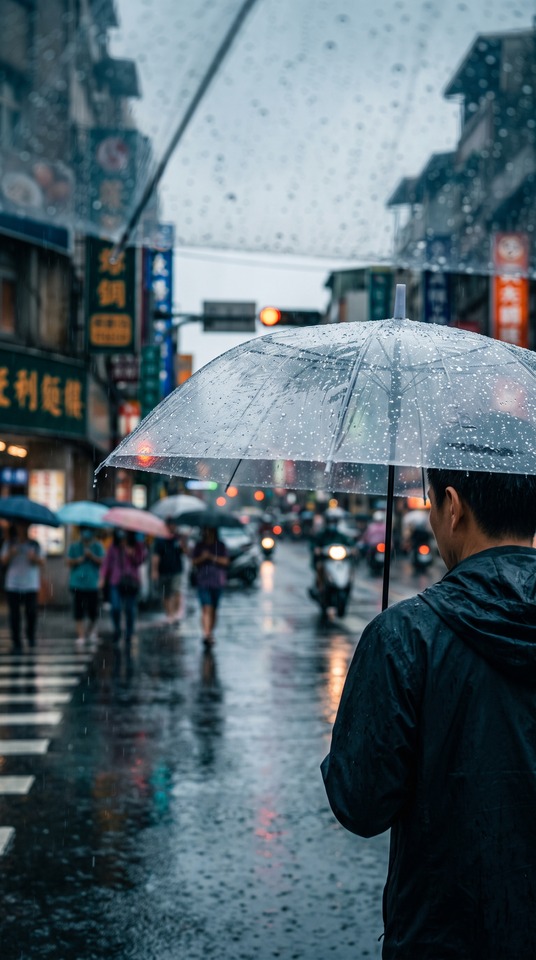 Regen Stadtatmosphäre - 4K Handy Hintergrundbild