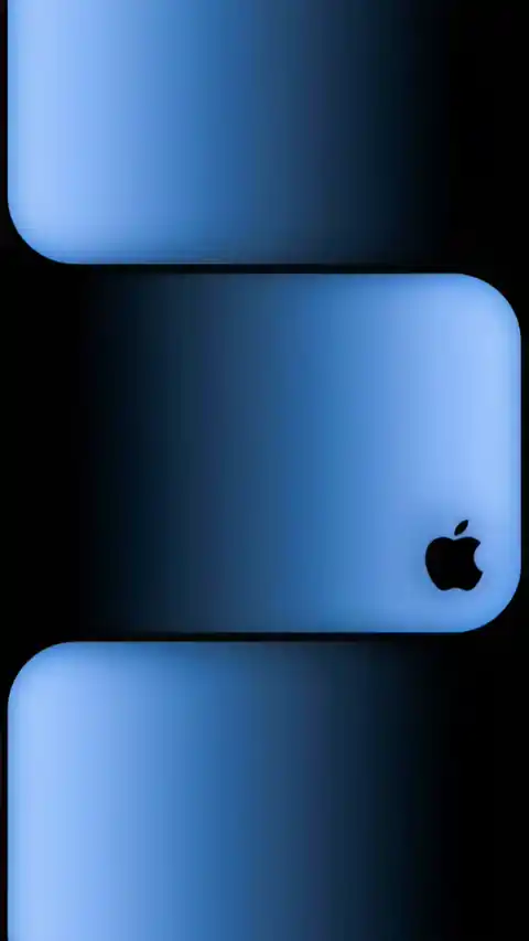 Apple Logo Minimalist Blue - Live Wallpaper