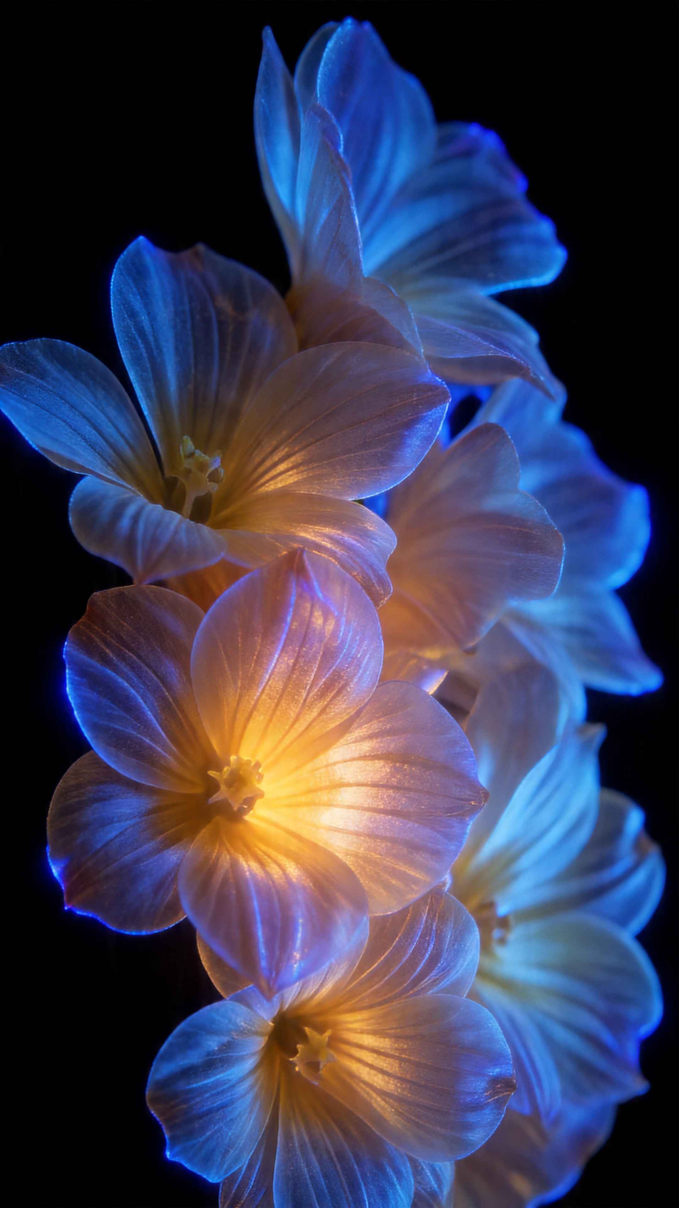 Glowing Ethereal Flowers Macro - 4K Wallpaper