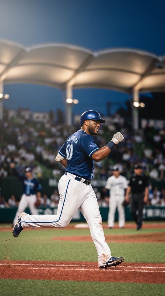 Jeronimo Encarnacion Baseball Action - 4K Wallpapers