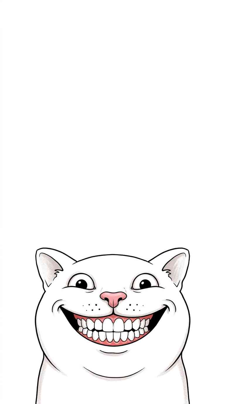 Grinsende Katze - 4K Hintergrundbild