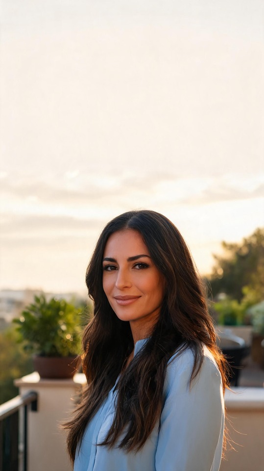 Antonella Roccuzzo Sunset Portrait - 4K Wallpaper