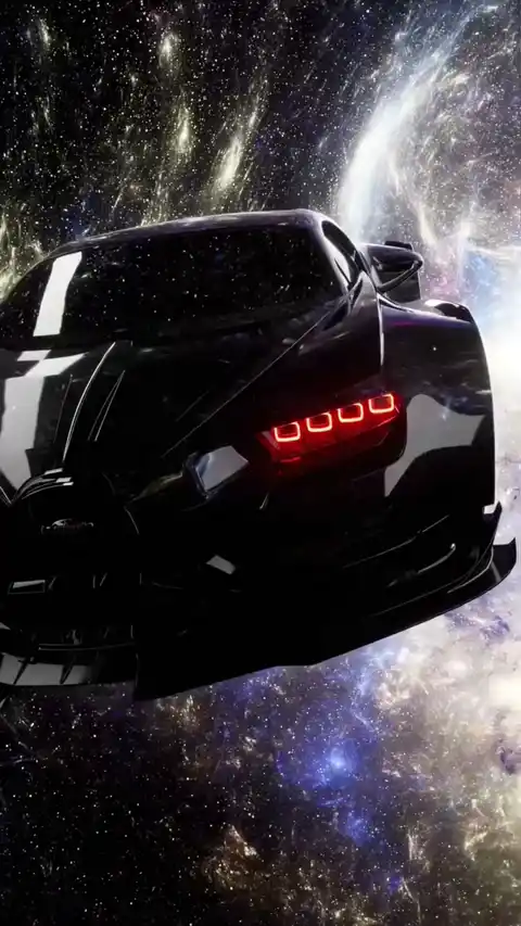 Hypercar Noire Galaxie - Fond d'Écran Dynamique