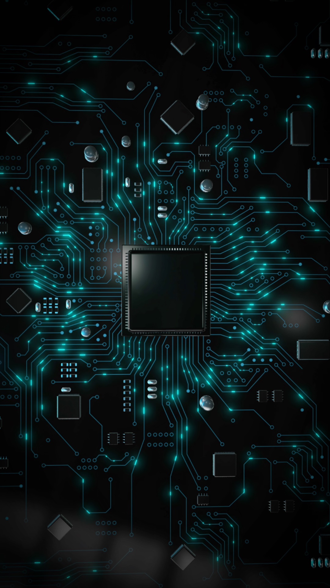 Futuristische Neon Leiterplatte - Animiertes Wallpaper