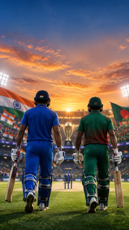 Today Cricket Match: India vs Bangladesh - 4K Sports Wallpaper