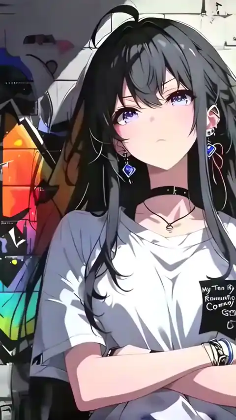 Fille Anime Style Urbain - Arrière-plan Dynamique