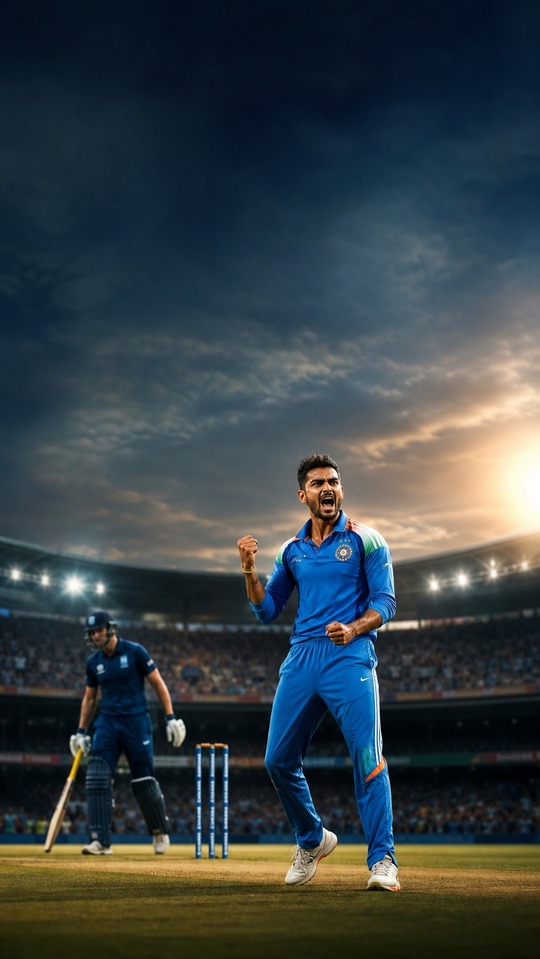 Indien Cricket Triumph - 4K Handy Wallpaper