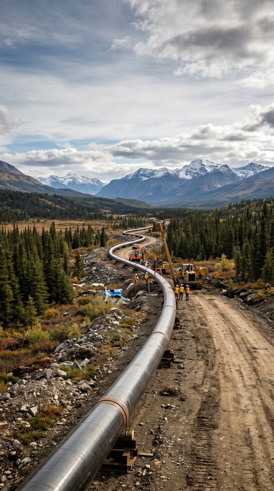 Ruta propuesta del oleoducto canadiense - Fondos 4K
