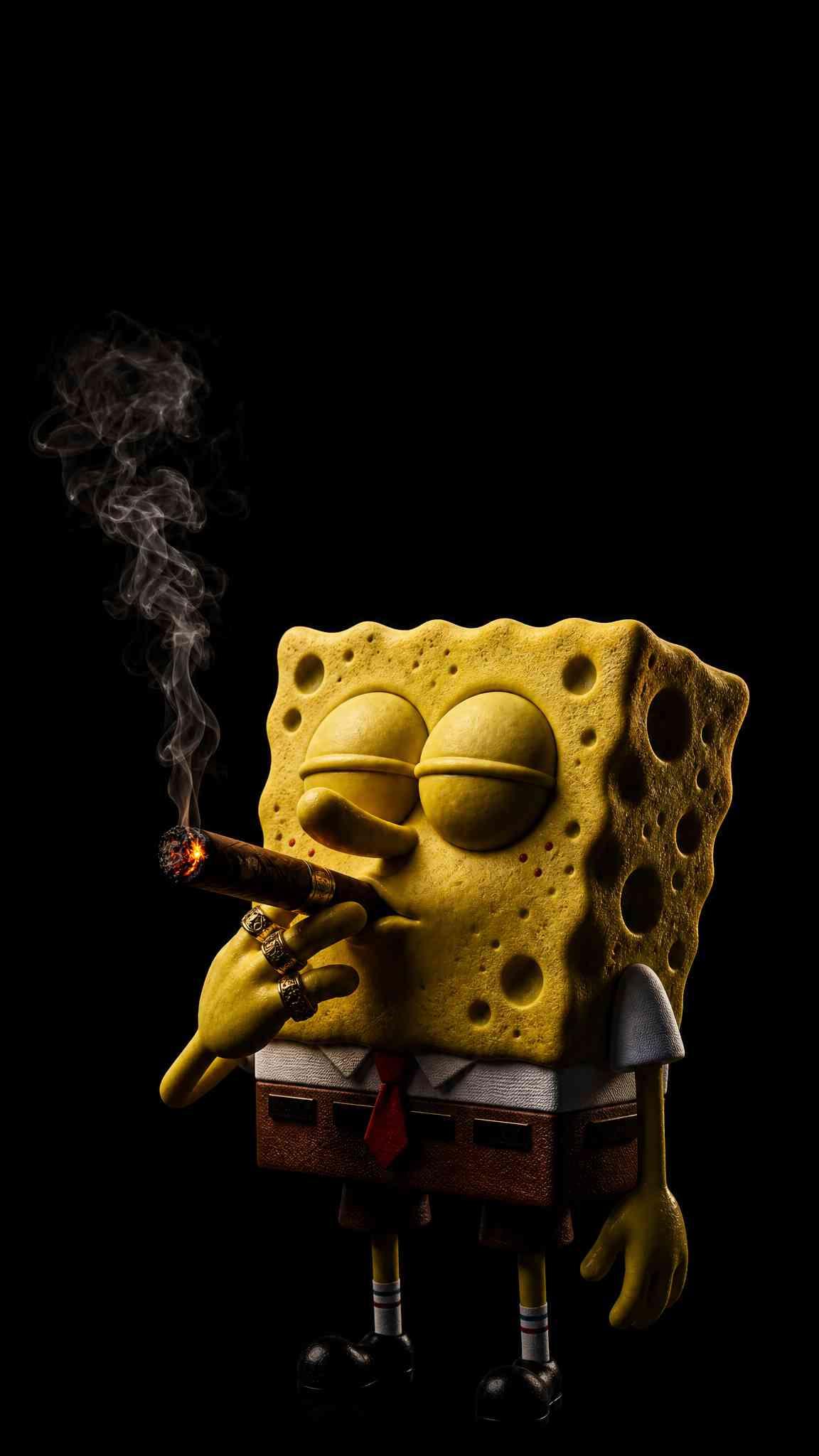 SpongeBob SquarePants Gangster 3D - 4K Wallpaper