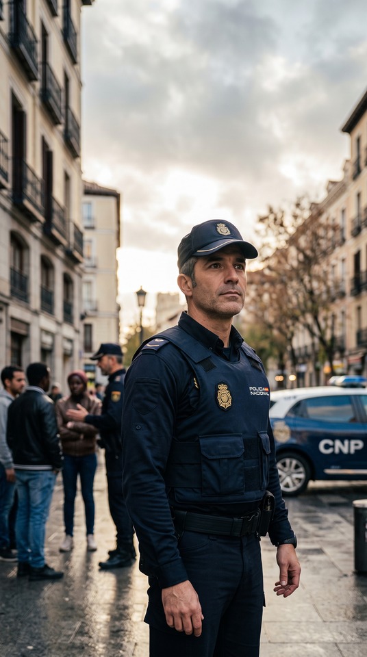 Spanische Nationalpolizei - 4K Hintergrund