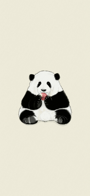 Panda Lindo Comiendo Manzana - Fondos 4K