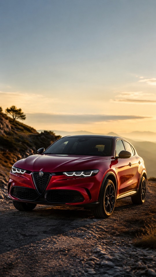 Alfa Romeo Red Tonale Auto - 4K Phone Backgrounds