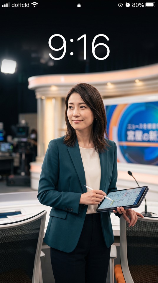 Chiaki Kuroki Presentadora de Noticias - Fondo 4K