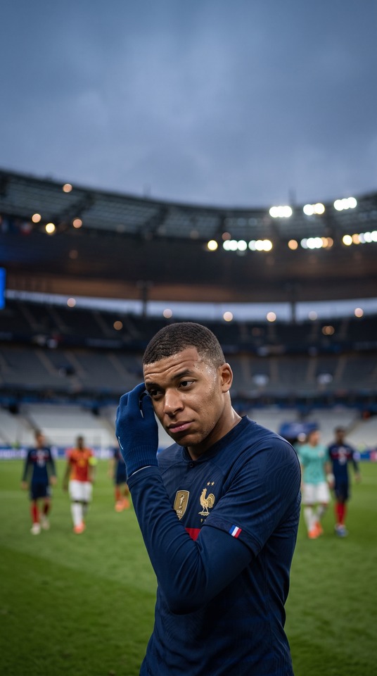 Kylian Mbappé Équipe de France - Fond d'écran 4K "Bom"