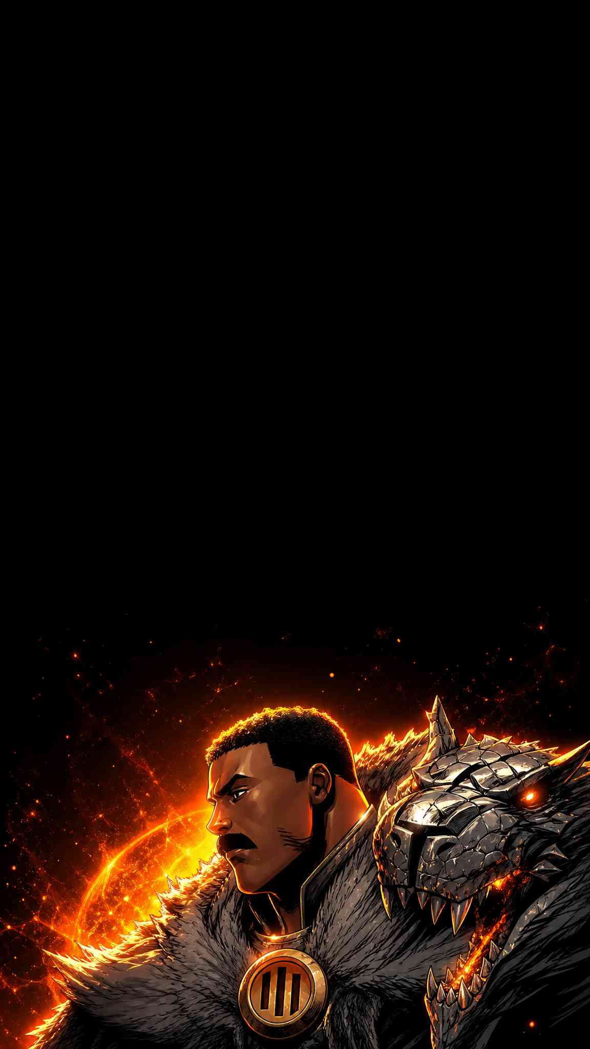 Warrior Wolf Armor - 4K Mobile Background