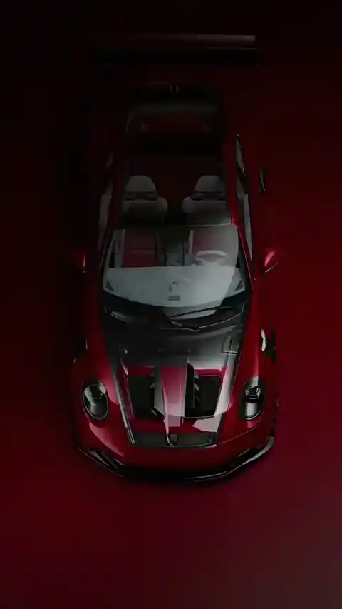 Roter Porsche GT3 RS Cinematic - Live Hintergrundbild