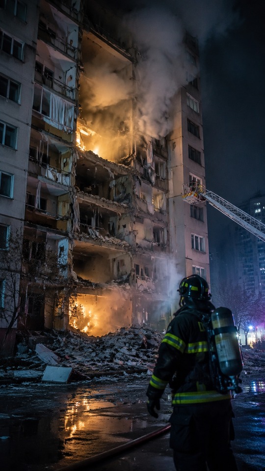 Gas Explosion Disaster Scene - 4K Wallpaper