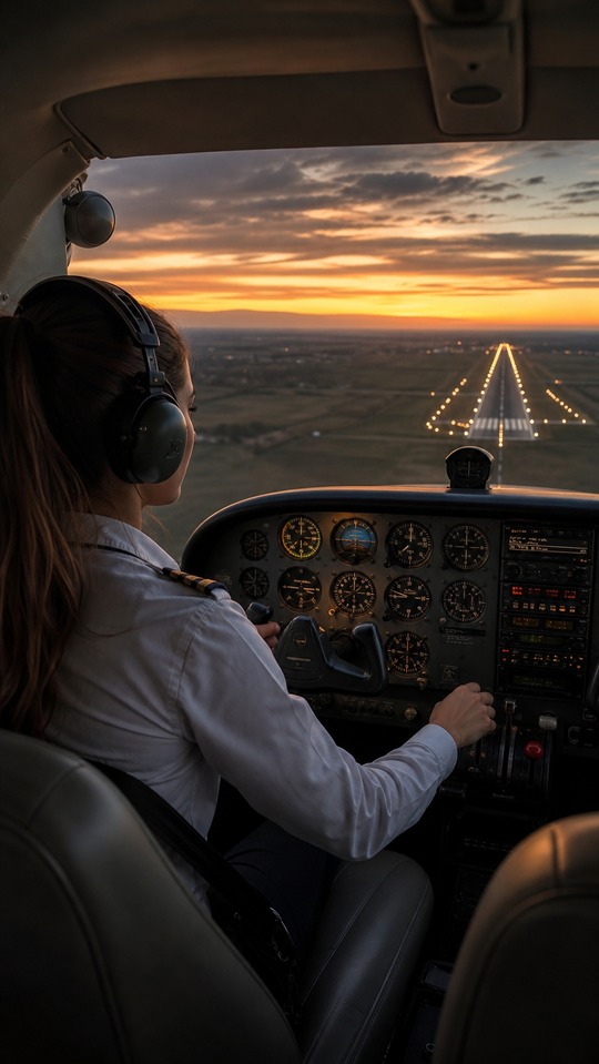 Aire Aviation Pilot Landing - 4K Phone Wallpaper