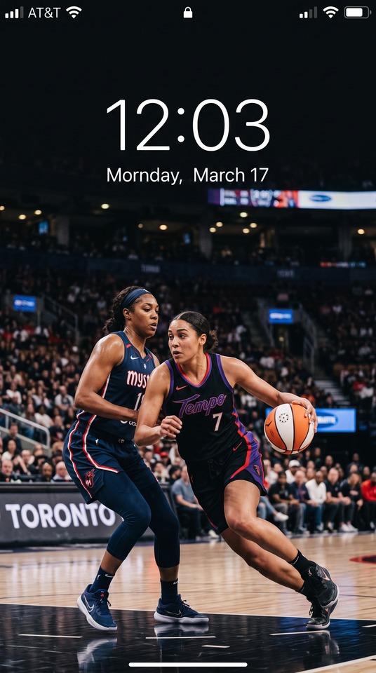 Mystics vs Tempo WNBA Action - 4K Phone Background